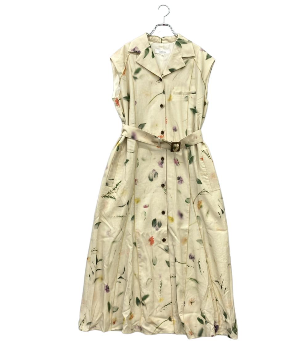 AKIRANAKA ノースリーブワンピース リヨセル生地 Soak flower dress BE AR2367-BE レディース SIZE 2 (M)