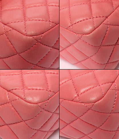 CHANEL チェーンショルダーバッグ バレンタインシリーズ ラムスキン シングルフラップ ダブルチェーン 肩掛け マトラッセ レディース シャネル