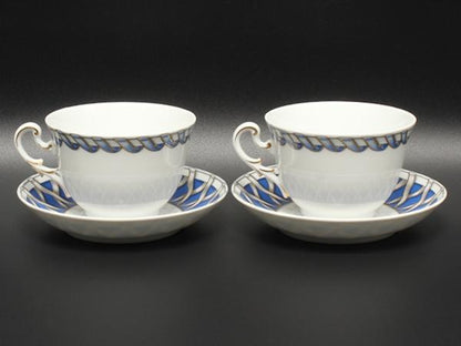 美品 リチャードジノリ カップ＆ソーサー 2客セット ペア フィオッコグレース Richard Ginori