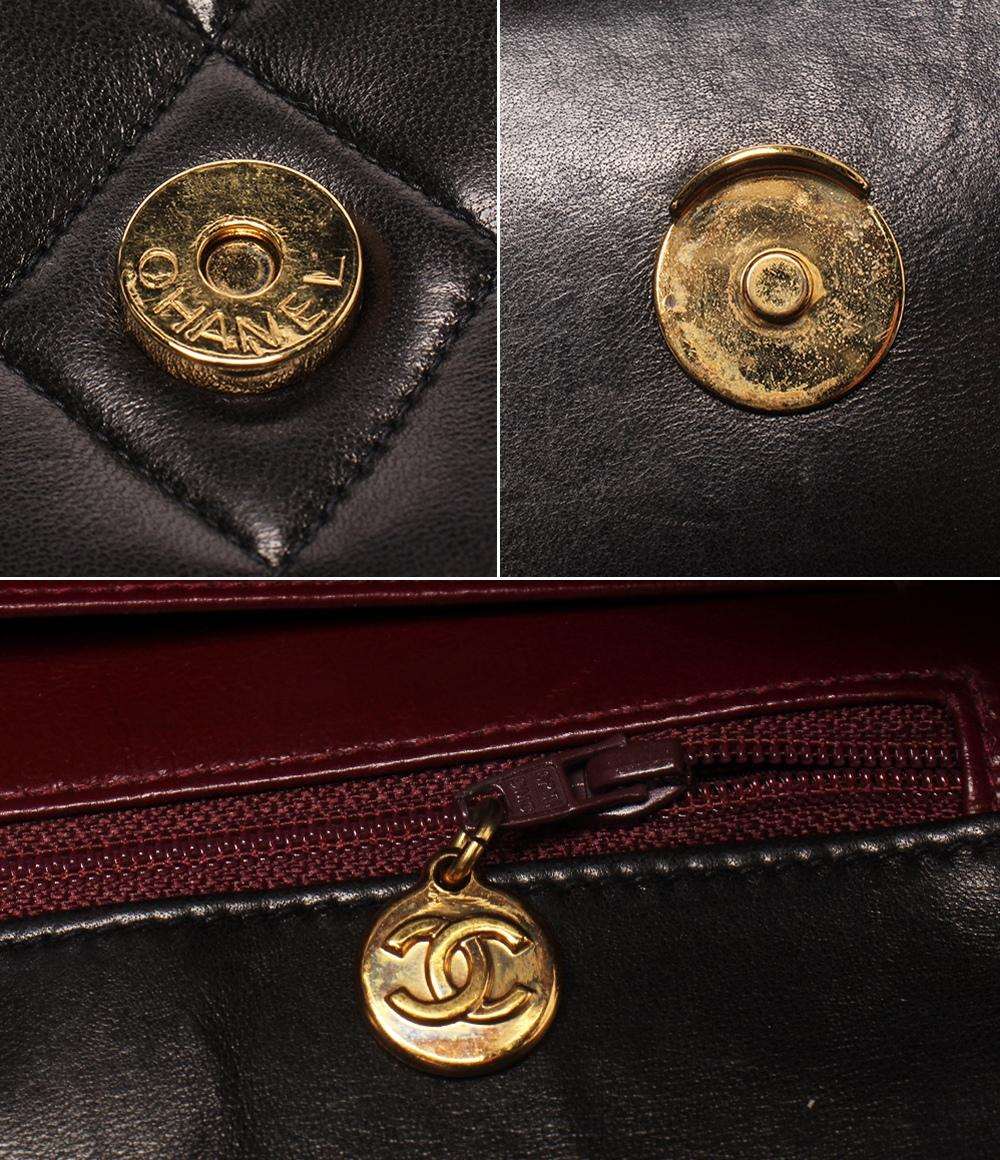 CHANEL ショルダーバッグ ラムスキン ココマーク ゴールド金具  2番台 斜め掛け マトラッセ レディース シャネル