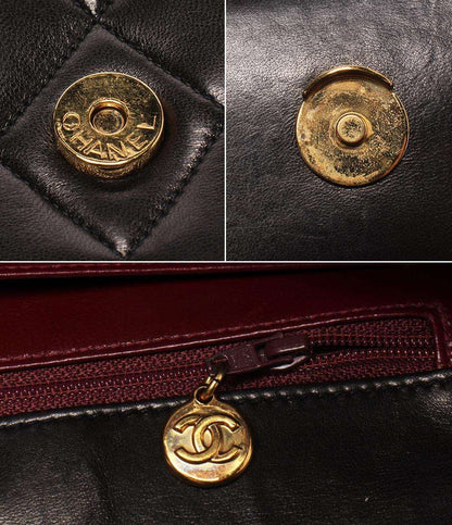 CHANEL ショルダーバッグ ラムスキン ココマーク ゴールド金具  2番台 斜め掛け マトラッセ レディース シャネル