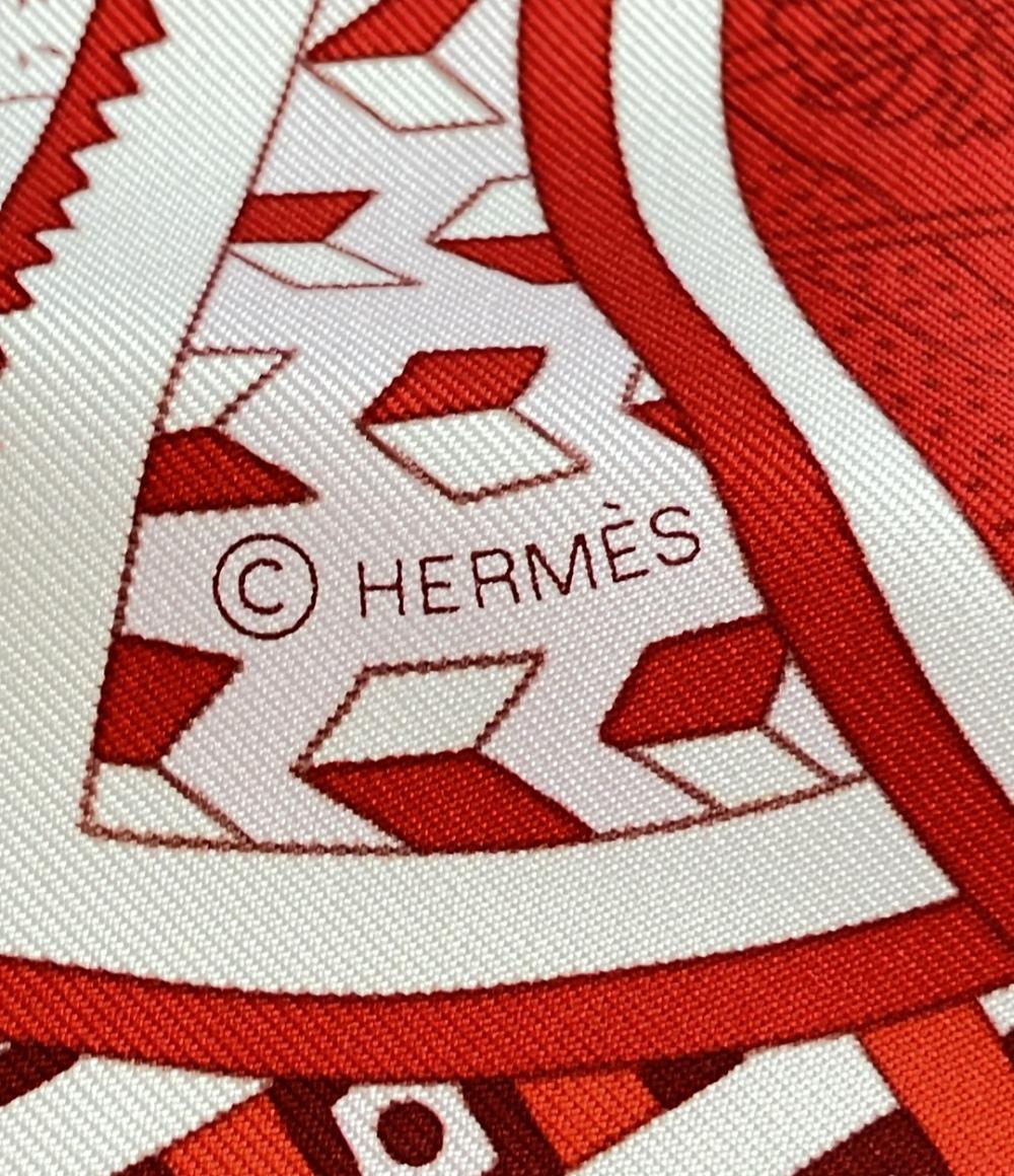 美品 エルメス スカーフ カレ90 シルク100% 63マスの世界旅行 LE TOUR DU MONDE EN 63 CASES レディース HERMES