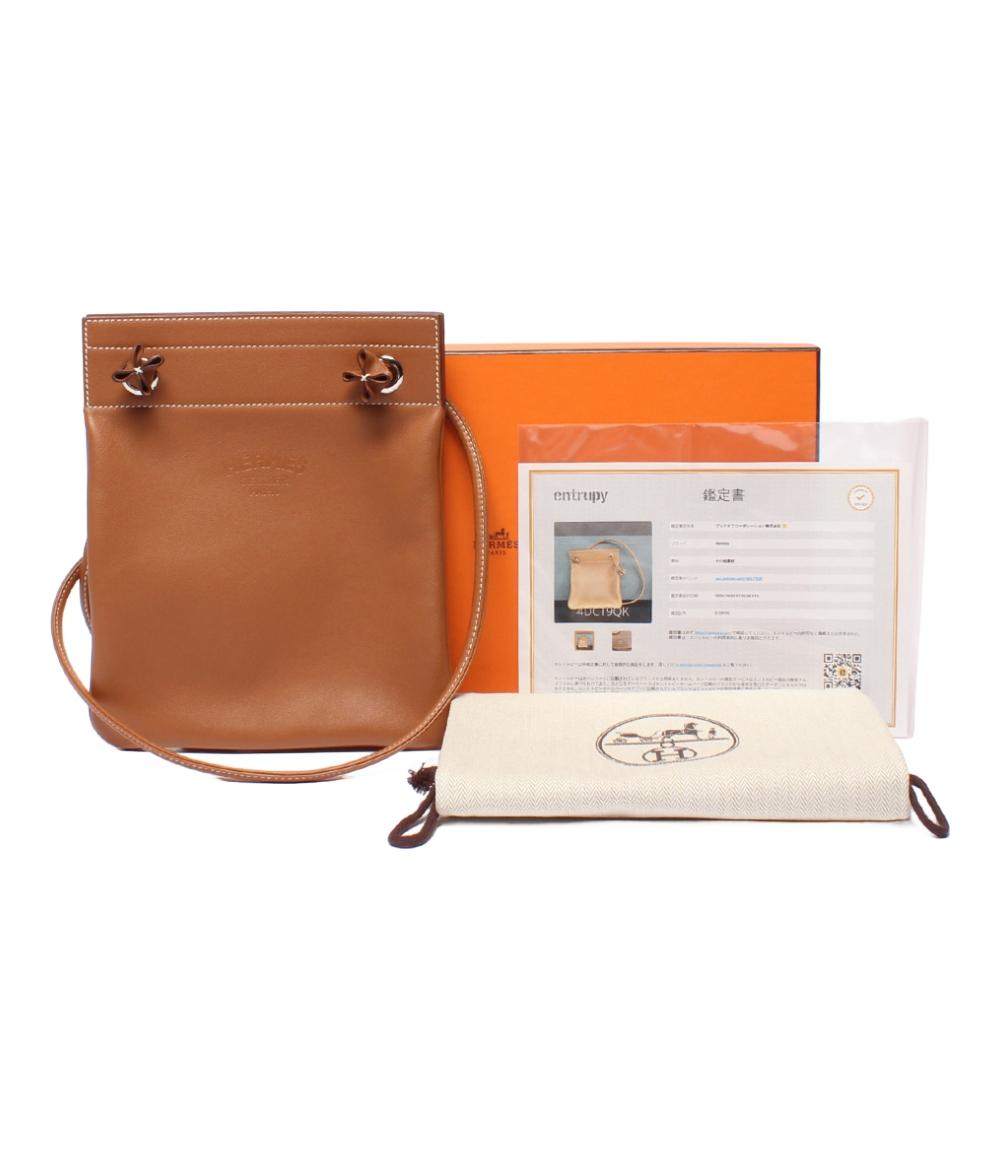 美品 HERMES ショルダーバッグ ヴォー・スイフト シルバー金具 D刻印 肩掛け 斜め掛け サックアリーヌ ミニ H076236CK レディース エルメス