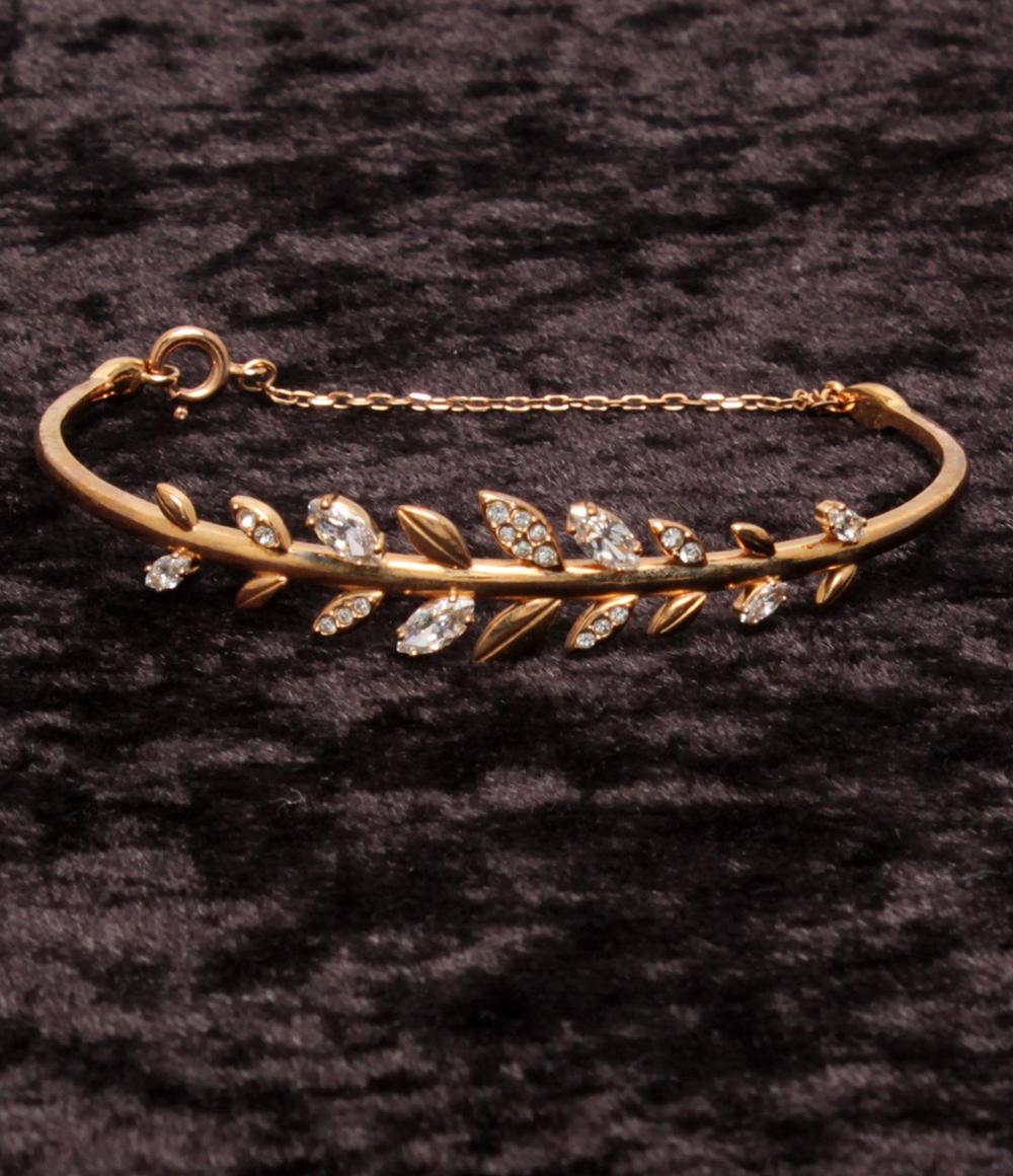 SWAROVSKI バングル リーフモチーフ レディース スワロフスキー