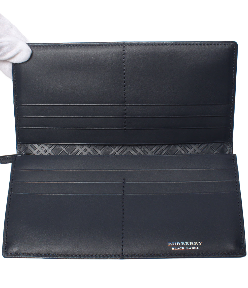 美品 BURBERRY BLACK LABEL 長財布 メンズ バーバリーブラックレーベル