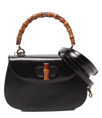 GUCCI 2way ハンドバッグ ショルダーバッグ 肩掛け 斜め掛け バンブー 000 2046 0188 レディース グッチ