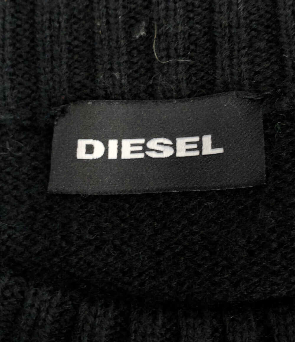 ディーゼル  ネオンイエロー ロゴ プルオーバーニット 蛍光黄色      メンズ SIZE M (M) DIESEL