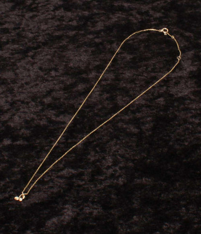 美品 STAR JEWELRY ネックレス K18 ダイヤ 0.01ct 音符モチーフ レディース スタージュエリー