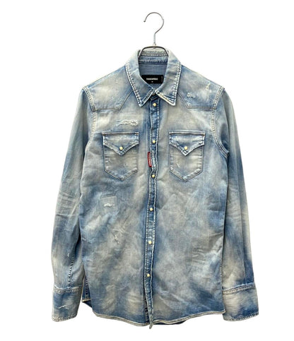 DSQUARED2 長袖 デニムシャツ ダメージ加工 メンズ SIZE 44 (S) ディースクエアード