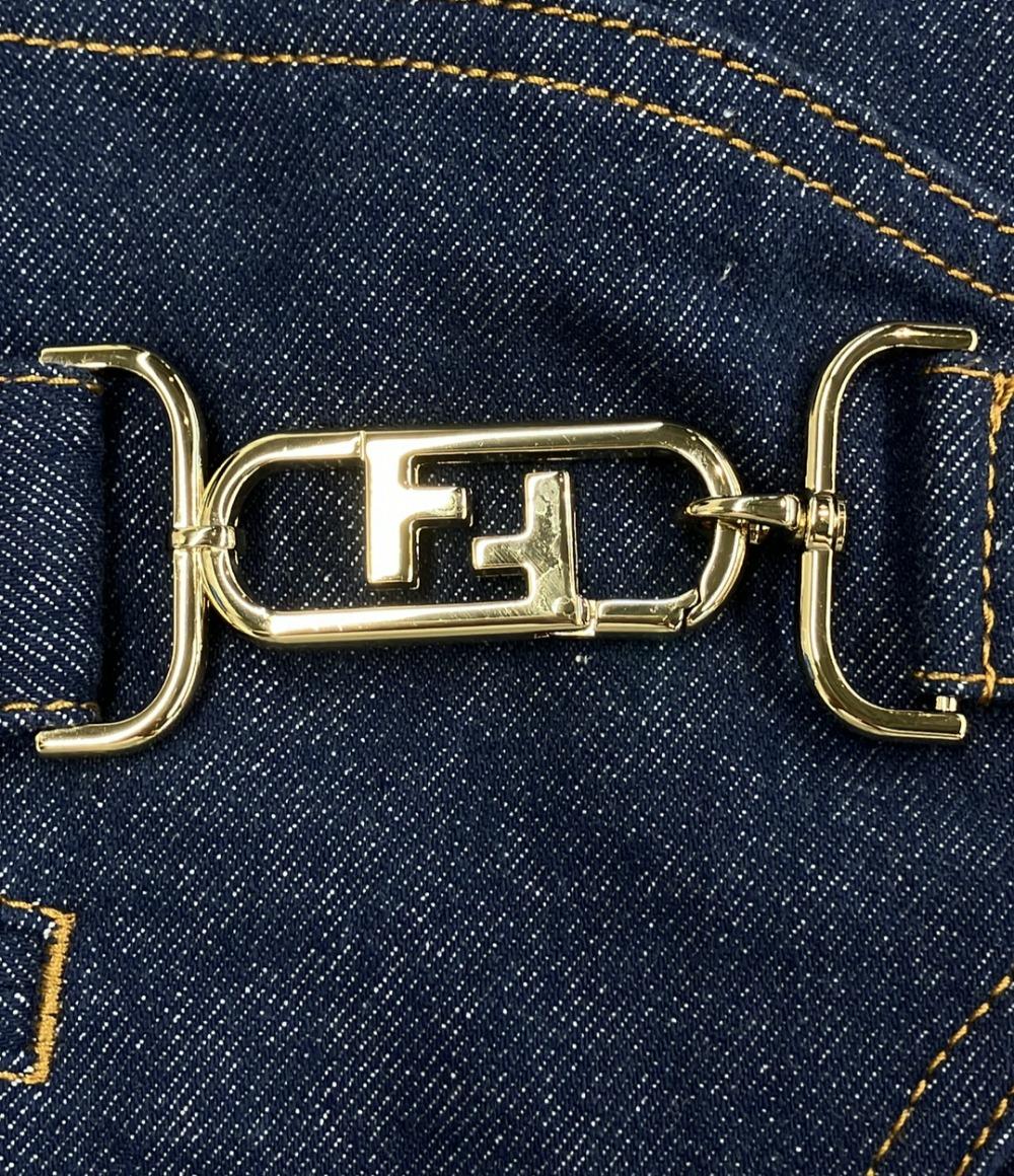 美品 フェンディ レイヤード デニムスカート FLQ553 ALC1 レディース