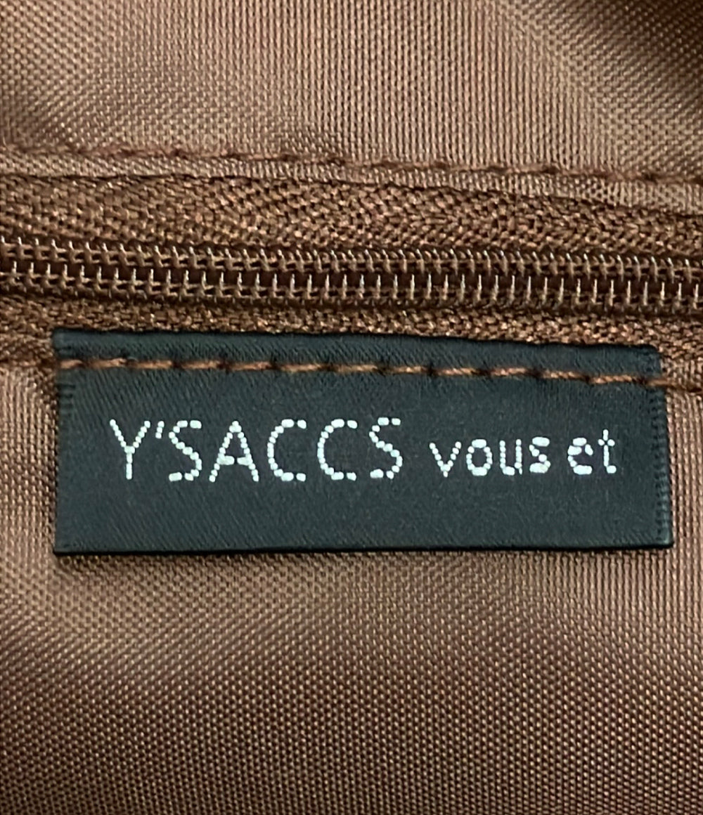 美品 Y SACCS 2way ハンドバッグ ショルダーバッグ 斜め掛け レディース イザック