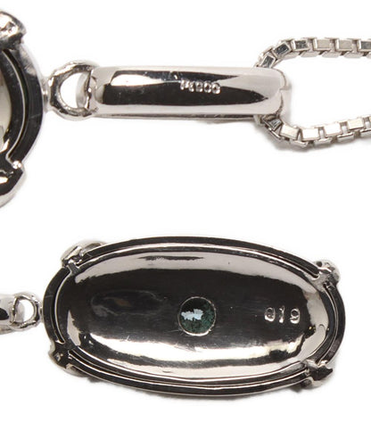 美品 ネックレス Pt900 Pt850 アクアマリン 0.19ct