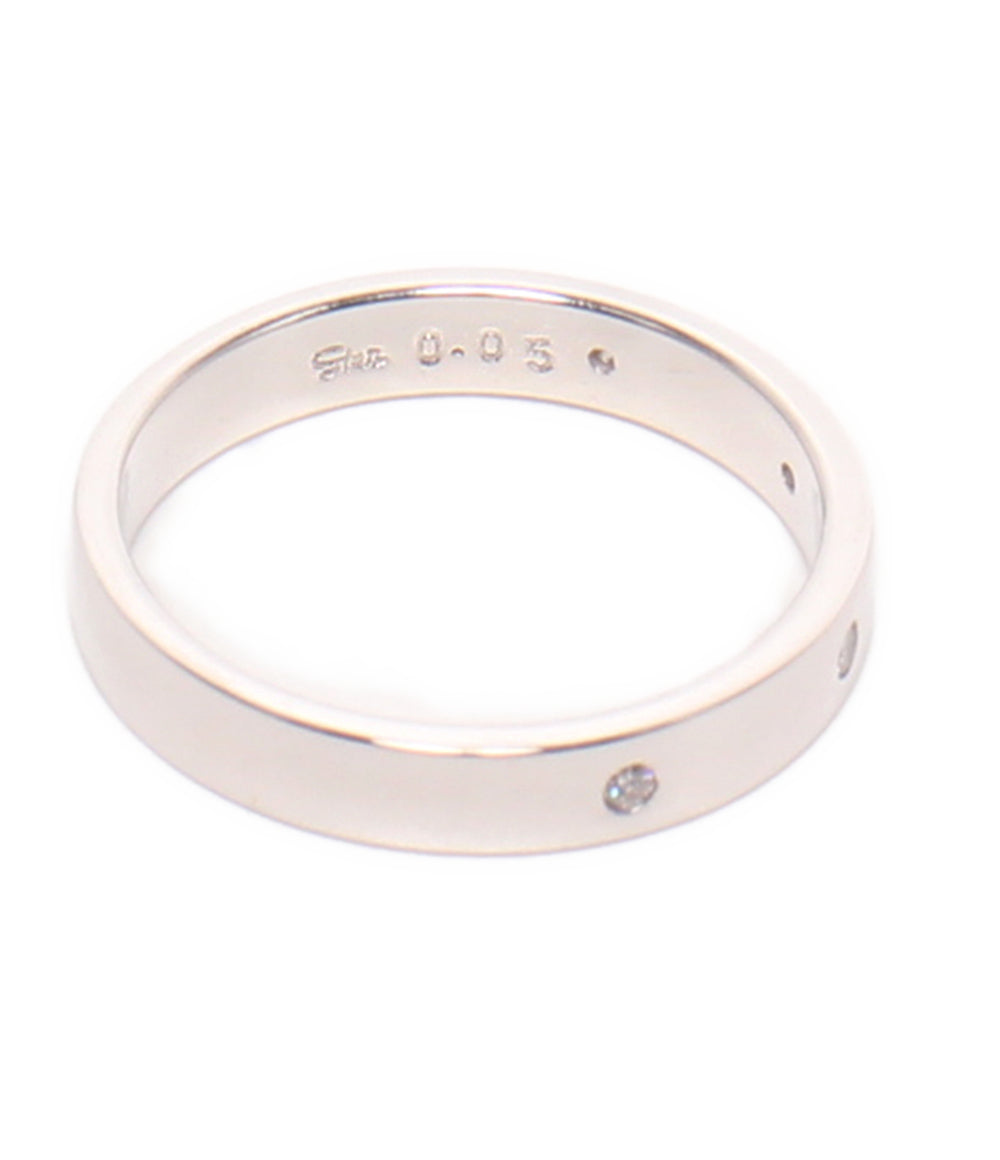 美品 STAR JEWELRY リング 指輪 K18 ダイヤ 0.05ct レディース SIZE 9号 スタージュエリー