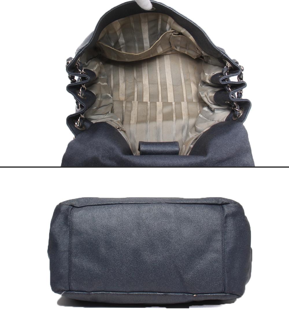 CHANEL ダブルチェーンショルダーバッグ シルバー金具 12番台 レディース シャネル