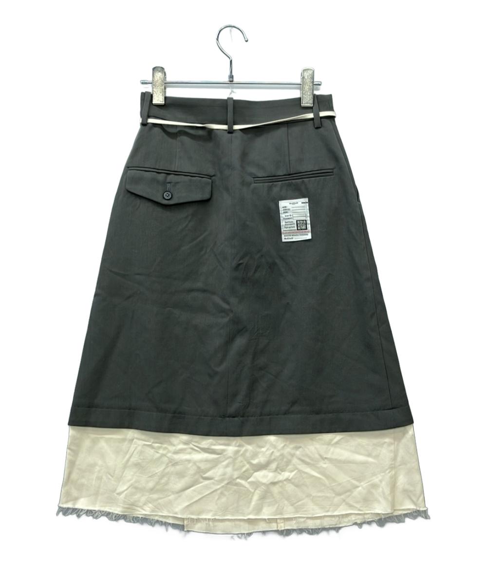 美品 Maison MIHARA YASUHIRO 膝丈スカート ラップスカート k13sk293 レディース SIZE 36 (S) メゾンミハラヤスヒロ