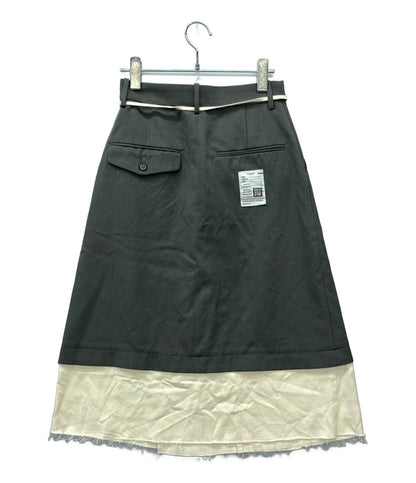 美品 Maison MIHARA YASUHIRO 膝丈スカート ラップスカート k13sk293 レディース SIZE 36 (S) メゾンミハラヤスヒロ