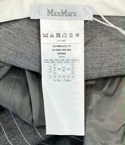 美品 MAX MARA ストライプ パンツ 2317860133 レディース SIZE 46 (XL) マックスマーラ