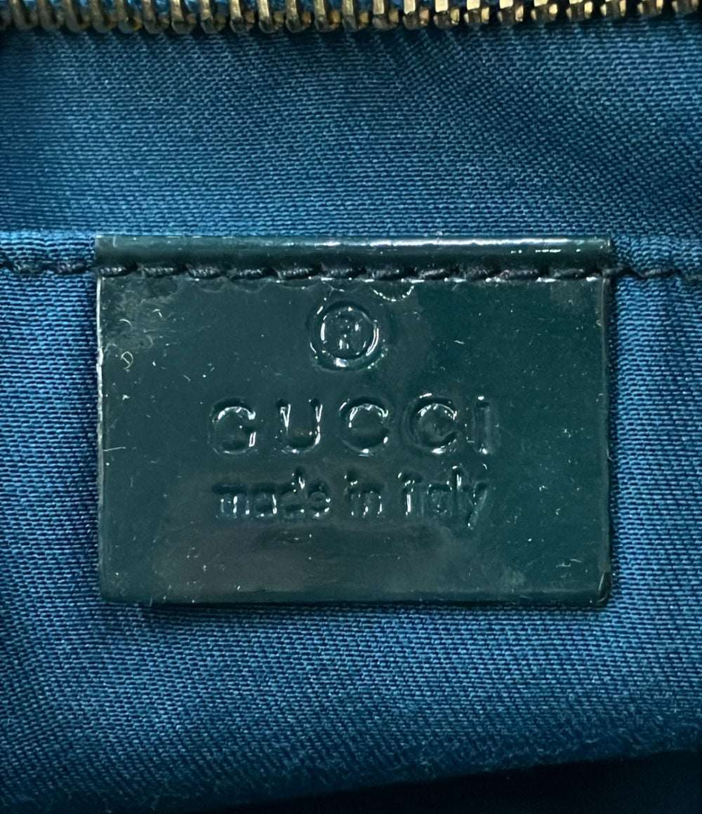 GUCCI ショルダーバッグ 肩掛け エナメル GGキャンバス 130939 2123 レディース グッチ