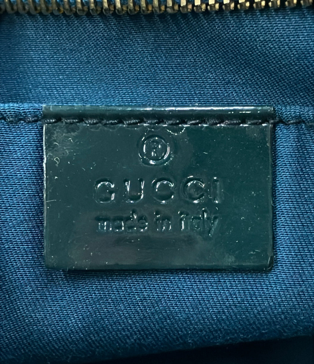 GUCCI ショルダーバッグ 肩掛け エナメル GGキャンバス 130939 2123 レディース グッチ