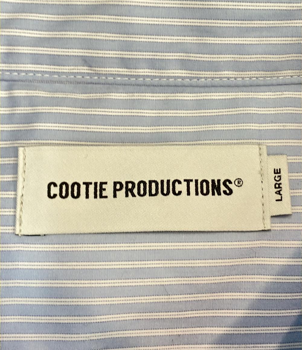 美品 COOTIE 長袖シャツ Stripe Broad L・S Shirt  ブルー ストリート タグ付き CTE-25A402 メンズ SIZE LARGE (L) クーティー