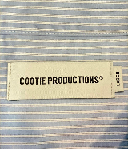 美品 COOTIE 長袖シャツ Stripe Broad L・S Shirt  ブルー ストリート タグ付き CTE-25A402 メンズ SIZE LARGE (L) クーティー
