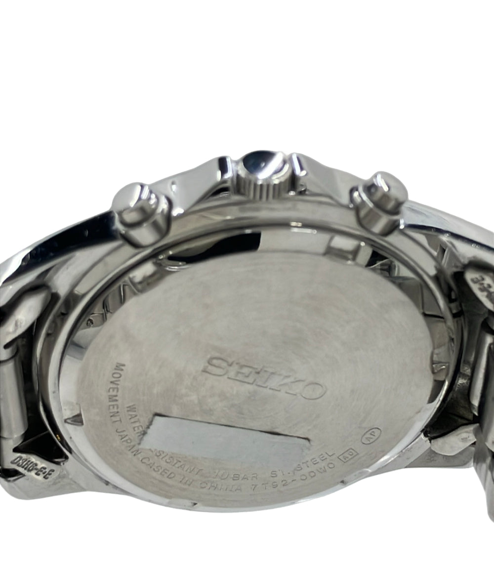SEIKO 腕時計 クオーツ シルバー 7T92-0DW0 メンズ セイコー