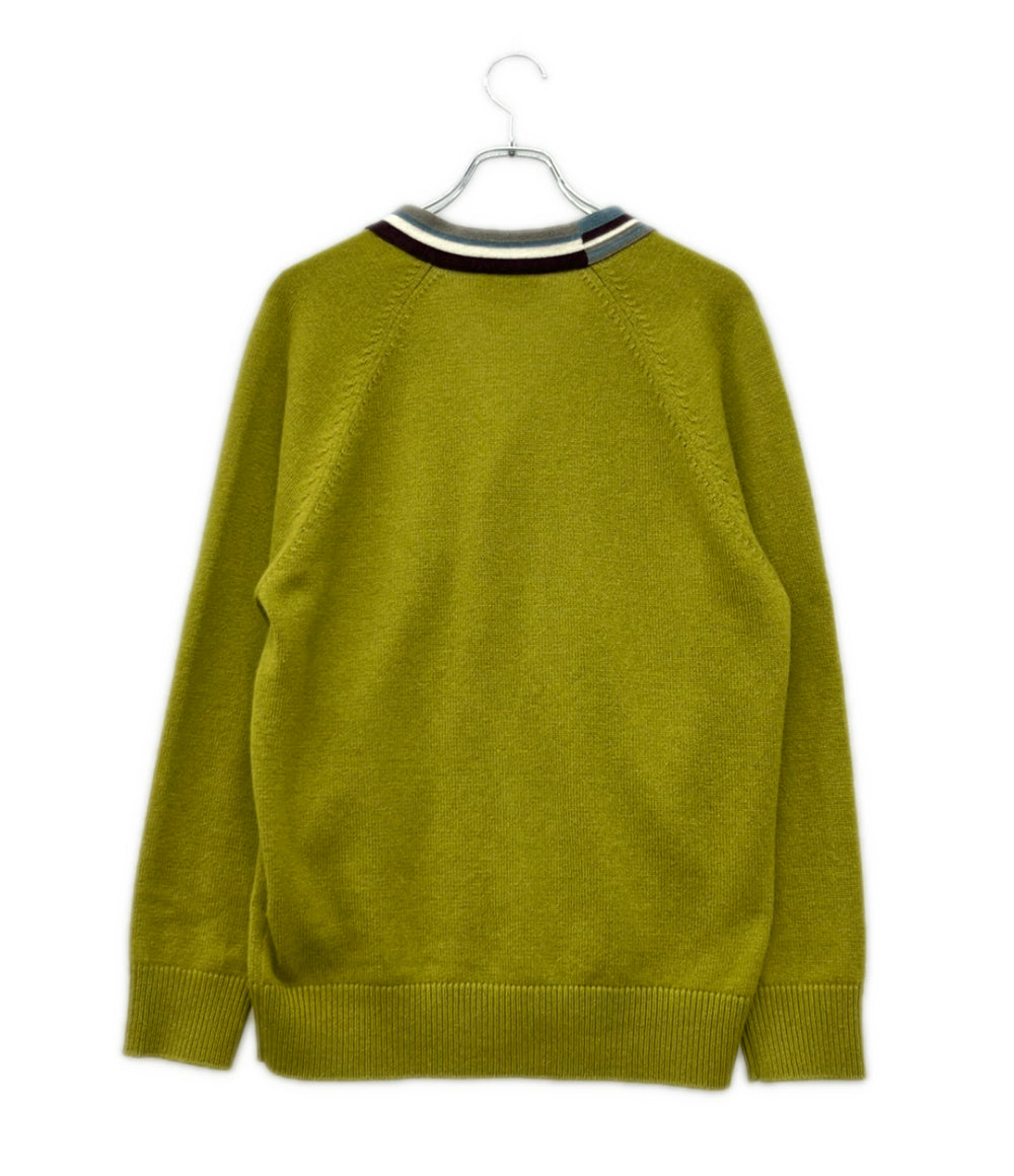 HERMES 長袖 Vネック カシミヤ カーディガン H467265HA メンズ SIZE S エルメス