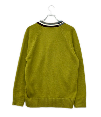 HERMES 長袖 Vネック カシミヤ カーディガン H467265HA メンズ SIZE S エルメス