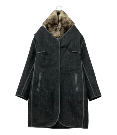 MOSCHINO コート ファー付き レディース SIZE 42 (M) モスキーノ