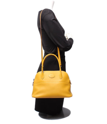 美品 HERMES 2way ハンドバッグ ショルダーバッグ 肩掛け シルバー金具 C刻印 ボリード27 レディース エルメス