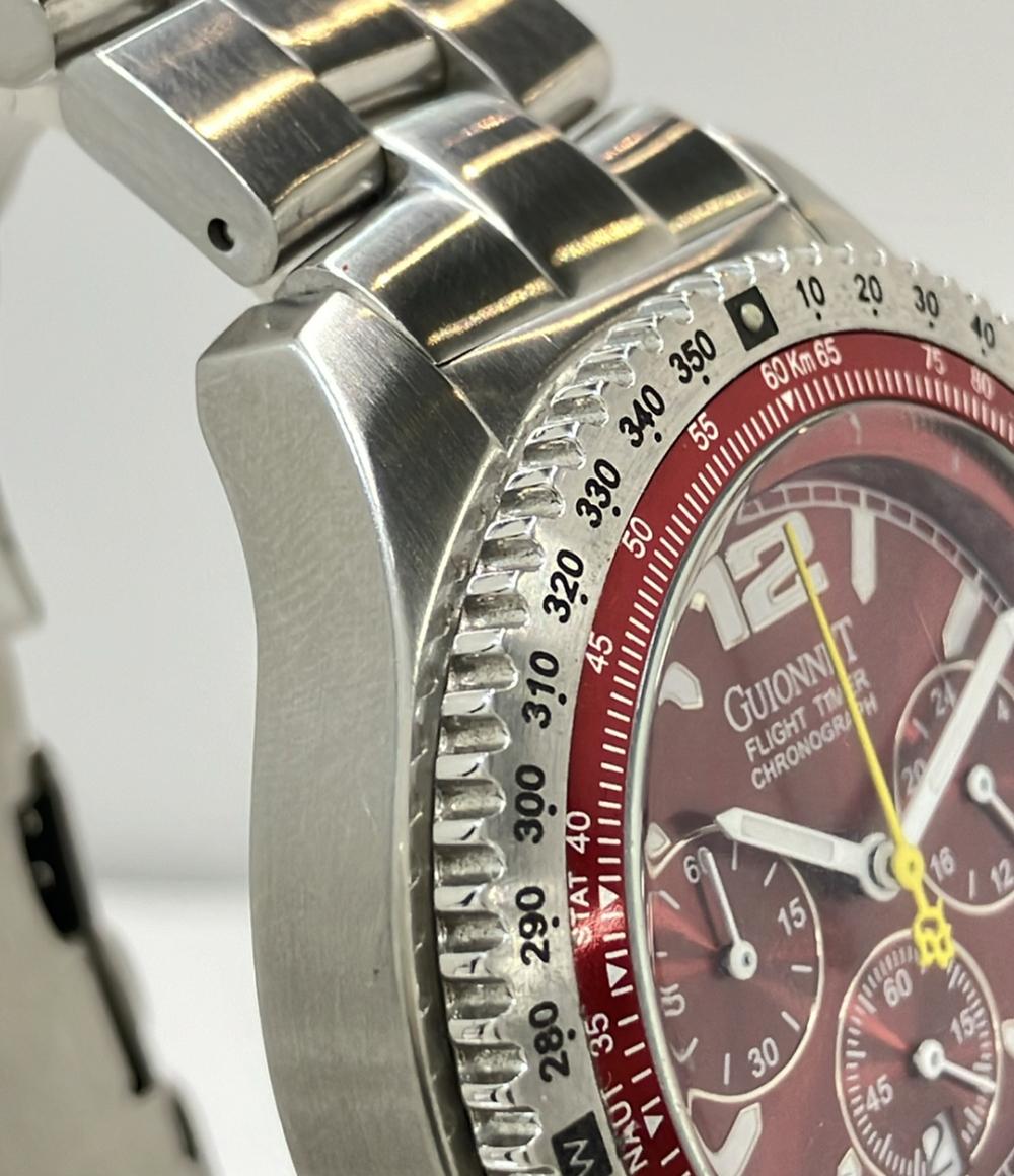 GUIONNET 腕時計 クオーツ レッド BR401 メンズ ギオネ