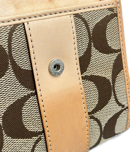 COACH 二つ折り財布 Wホック シグネチャー レディース コーチ