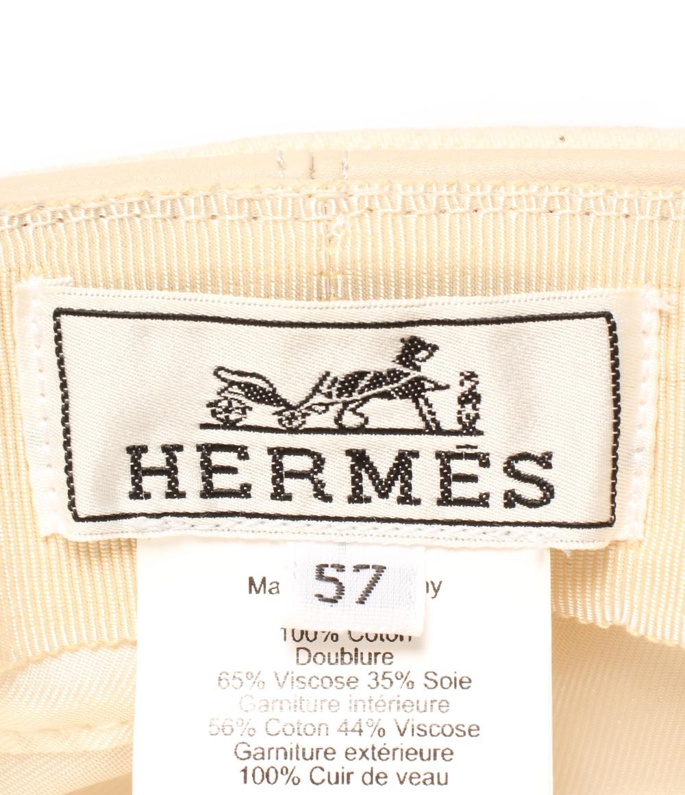 美品 エルメス キャスケット シルバー金具 ブランカッセ レディース SIZE 57 HERMES
