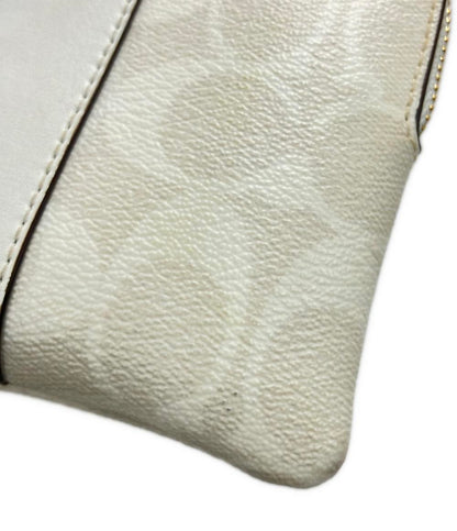 コーチ ポーチ キャンバス レザー シグネチャー CS602 レディース COACH