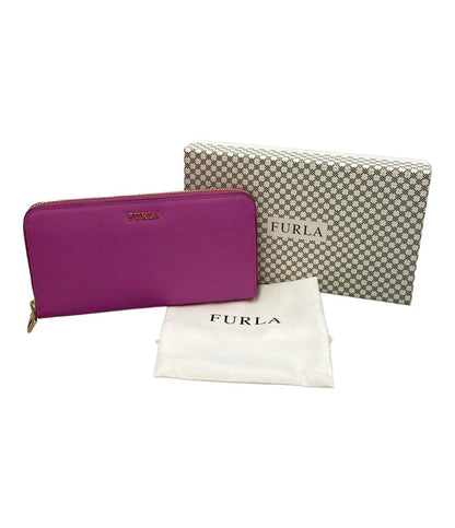 美品 Furla ラウンドファスナー長財布 レディース フルラ