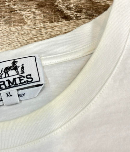 HERMES 半袖Tシャツ  3Dステッチ  刺繍プリント メンズ SIZE XL エルメス