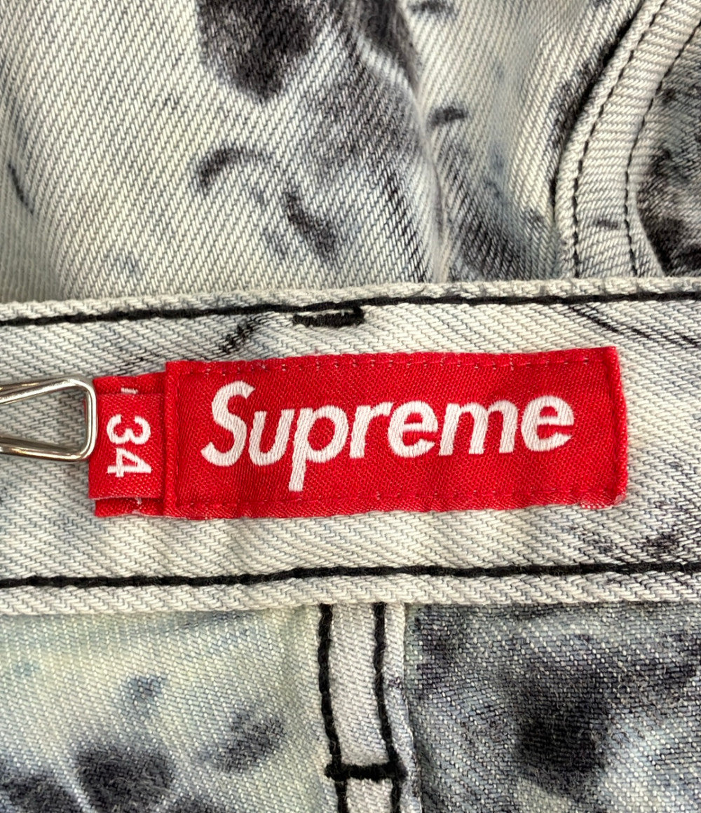 美品 Supreme レギュラー ジーンズ タイダイ デニムパンツ メンズ SIZE 34 シュプリーム