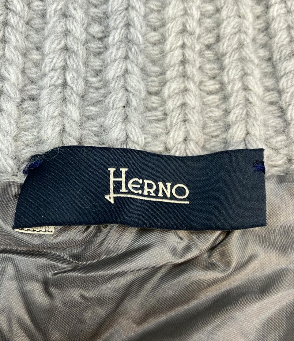 Herno ブルゾン ダウンニット ナイロン×3ゲージ ウール ハイブリッド MP0003U-70054-9404 メンズ SIZE 46 (M) ヘルノ