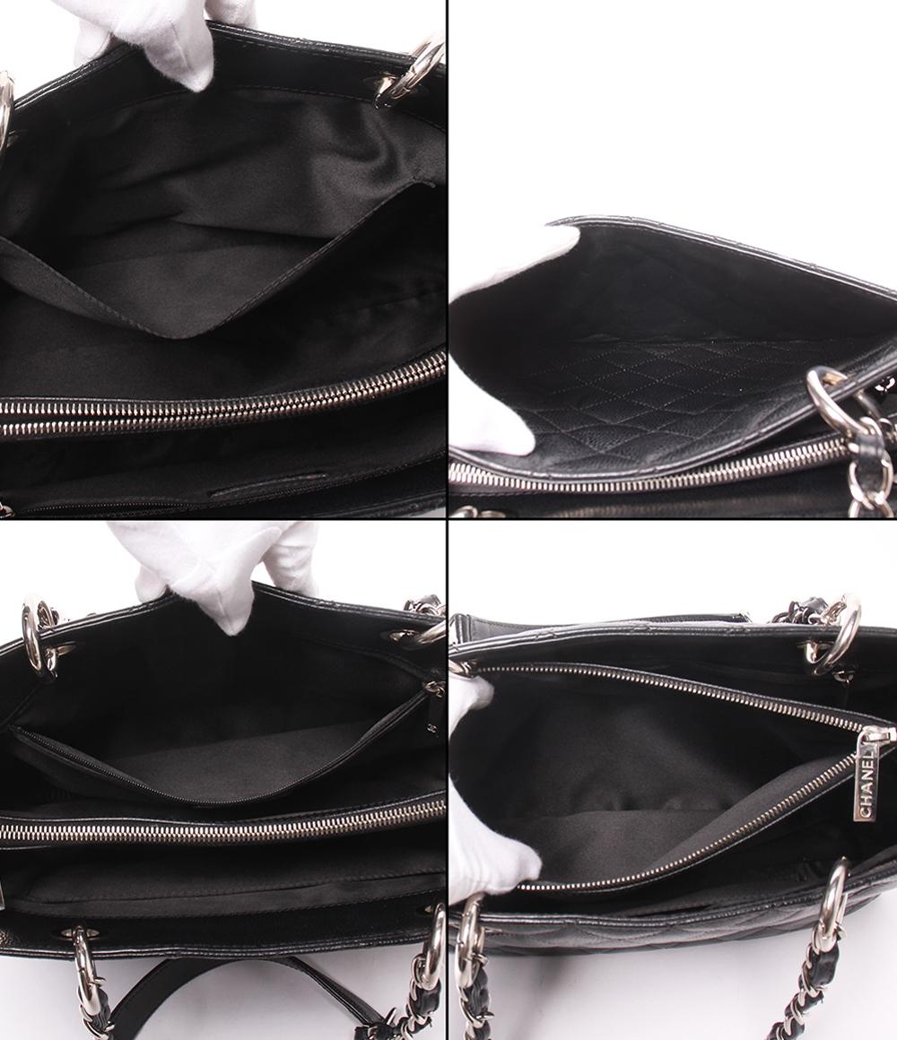 CHANEL トートバッグ GSTトート キャビアスキン シルバー金具 マトラッセ レディース シャネル