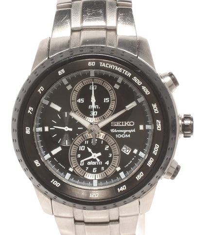 SEIKO 腕時計 クオーツ ブラック 7T62-0HL0 メンズ セイコー