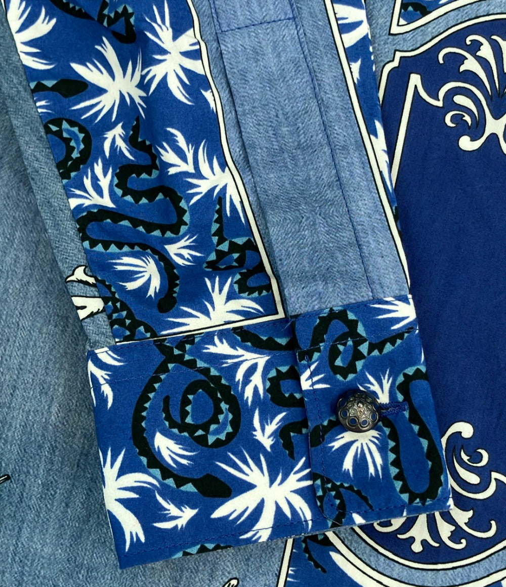 美品 ETRO 長袖シャツワンピース ペイズリー柄 レディース SIZE 40 (M) エトロ