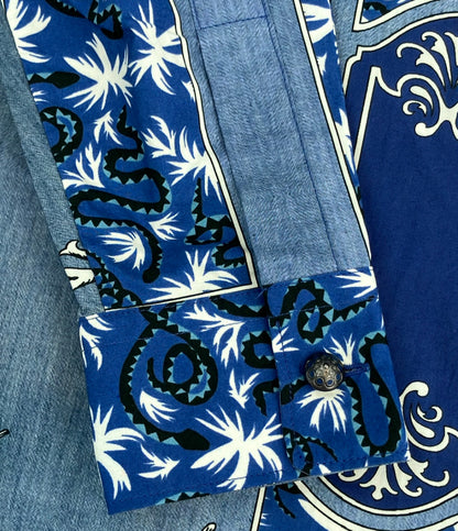 美品 ETRO 長袖シャツワンピース ペイズリー柄 レディース SIZE 40 (M) エトロ
