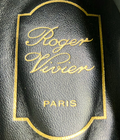 Roger Vivier スクウェアトゥエナメルフラットシューズ レディース SIZE 38 1/2 ロジェヴィヴィエ
