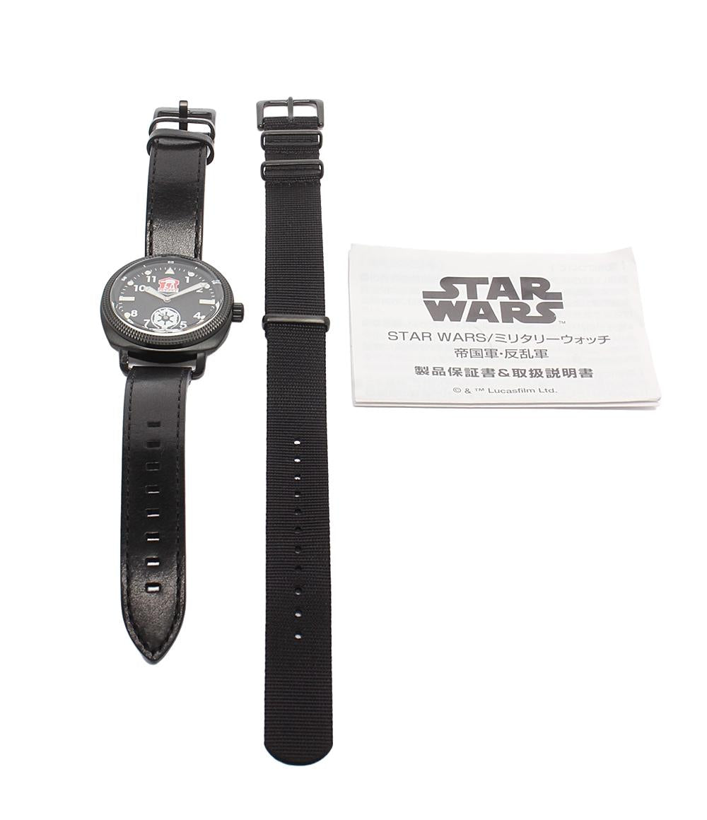 腕時計 STAR WARS 帝国軍 ミリタリーウォッチ クオーツ ブラック メンズ