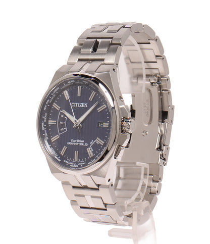 美品 CITIZEN 腕時計 電波ソーラー エコドライブ ソーラー ブラック H145-S116643 メンズ シチズン