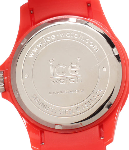 美品 ice watch 腕時計 クオーツ レッド レディース メンズ アイスウォッチ