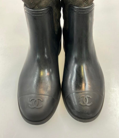 CHANEL ロングレインブーツ キルティング ココマーク レディース SIZE 37 シャネル