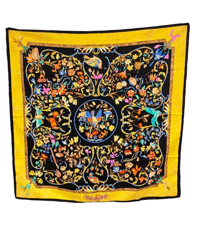 美品 HERMES スカーフ シルク100% カレ90 PiERRES d' ORiENT et d' OCCiDENT レディース エルメス