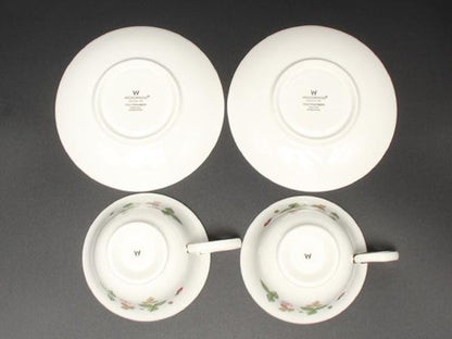 美品 ウエッジウッド カップ＆ソーサー 2客セット ペア ワイルドストロベリー WEDGWOOD