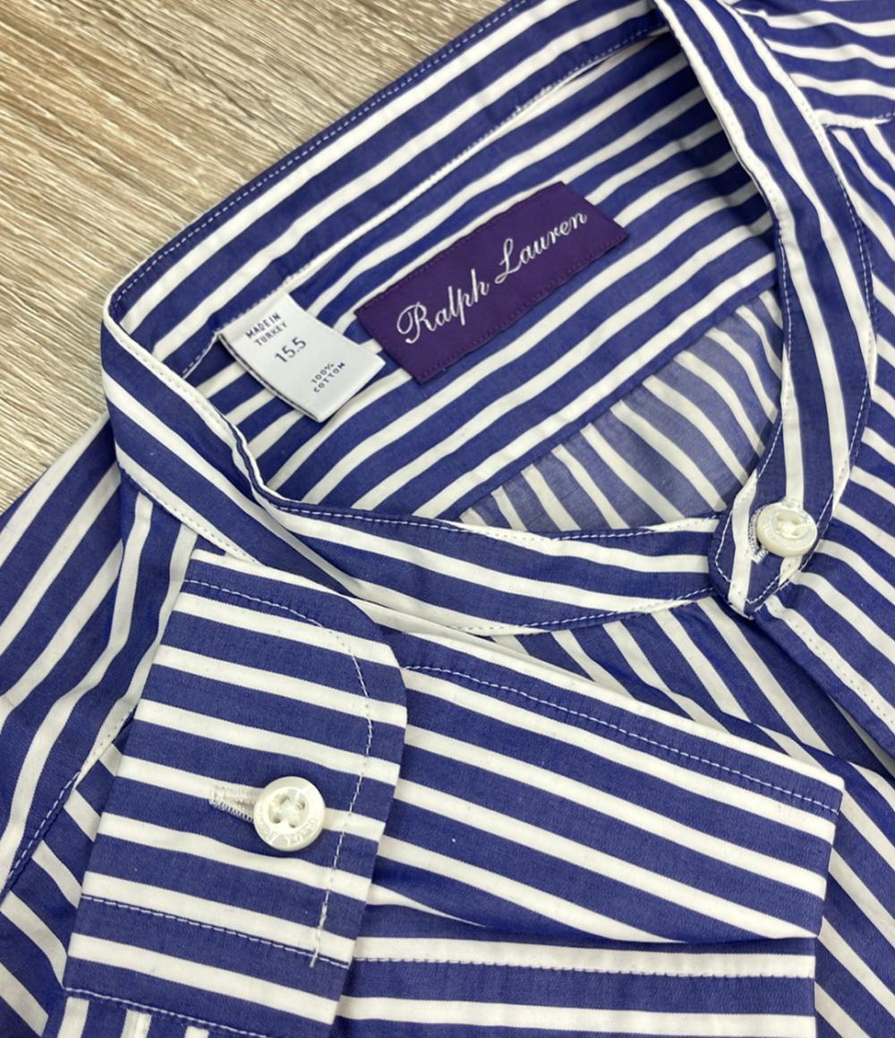 美品 RALPH LAUREN 長袖シャツ タグ付き ストライプ スタンドカラー